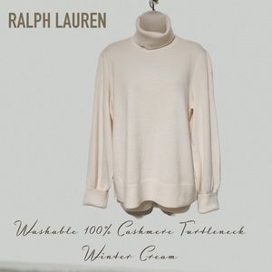 Ralph Lauren Washable 100% Cashmere Turtleneck